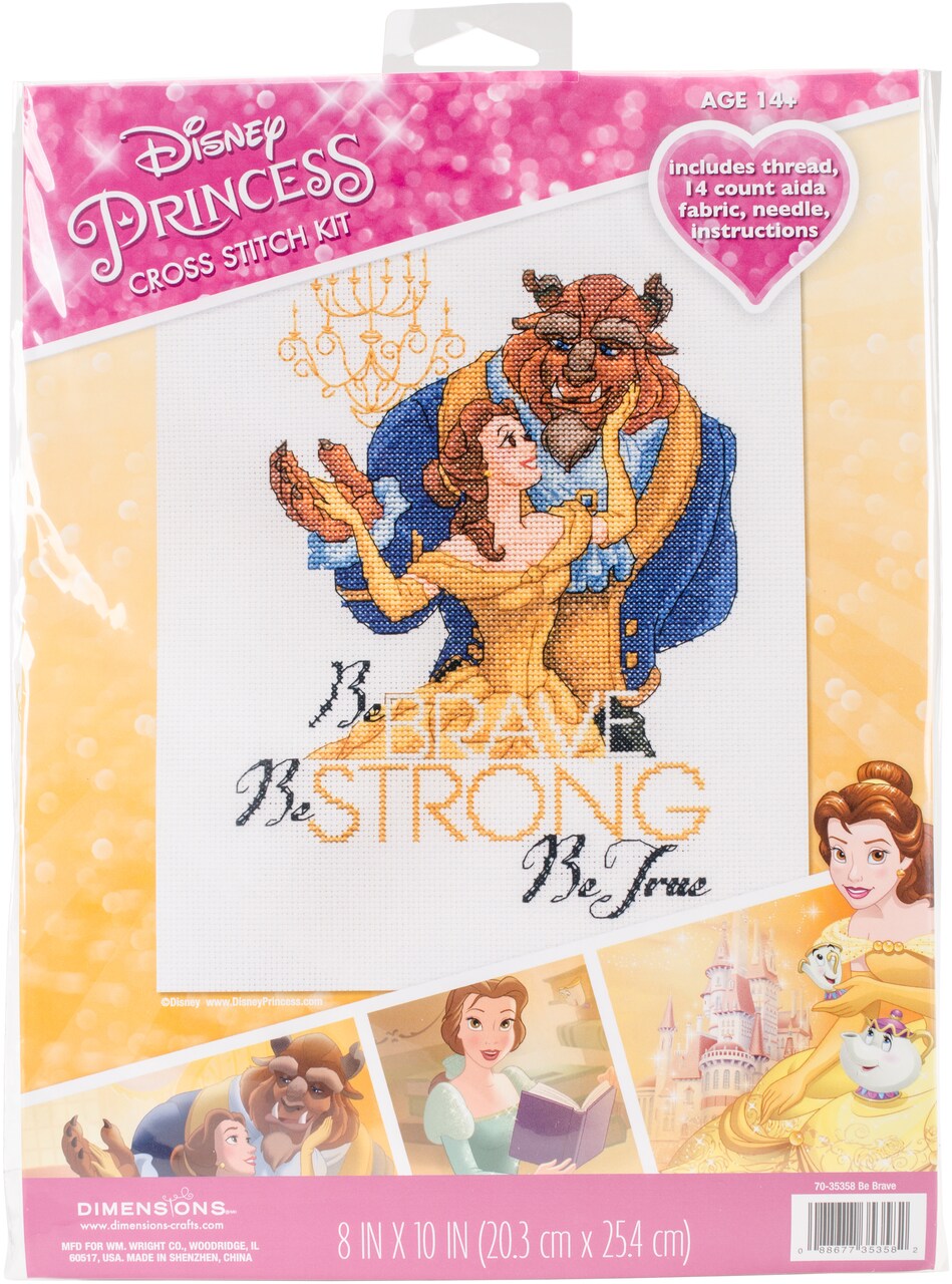 Dimensions Disney Counted Cross Stitch Kit 8"X10"-Be Brave (14 Count)